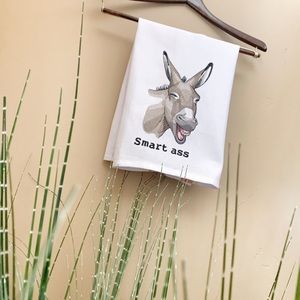“Smart ass” embroidered towel